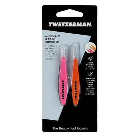 Tweezerman Neon Mini Point and Slant Tweezer Set