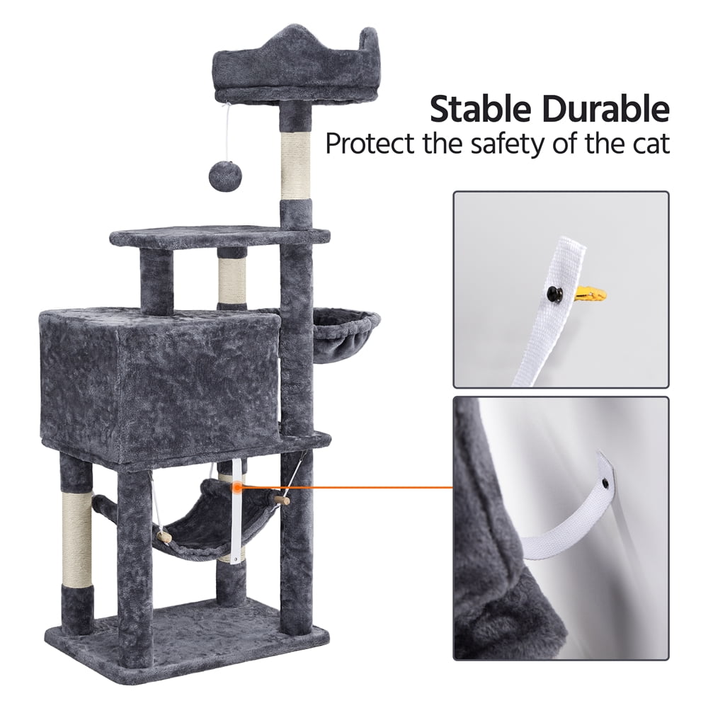 Renwick 55" Cat Tree Tower for Small Medium Cats, Dark Gray