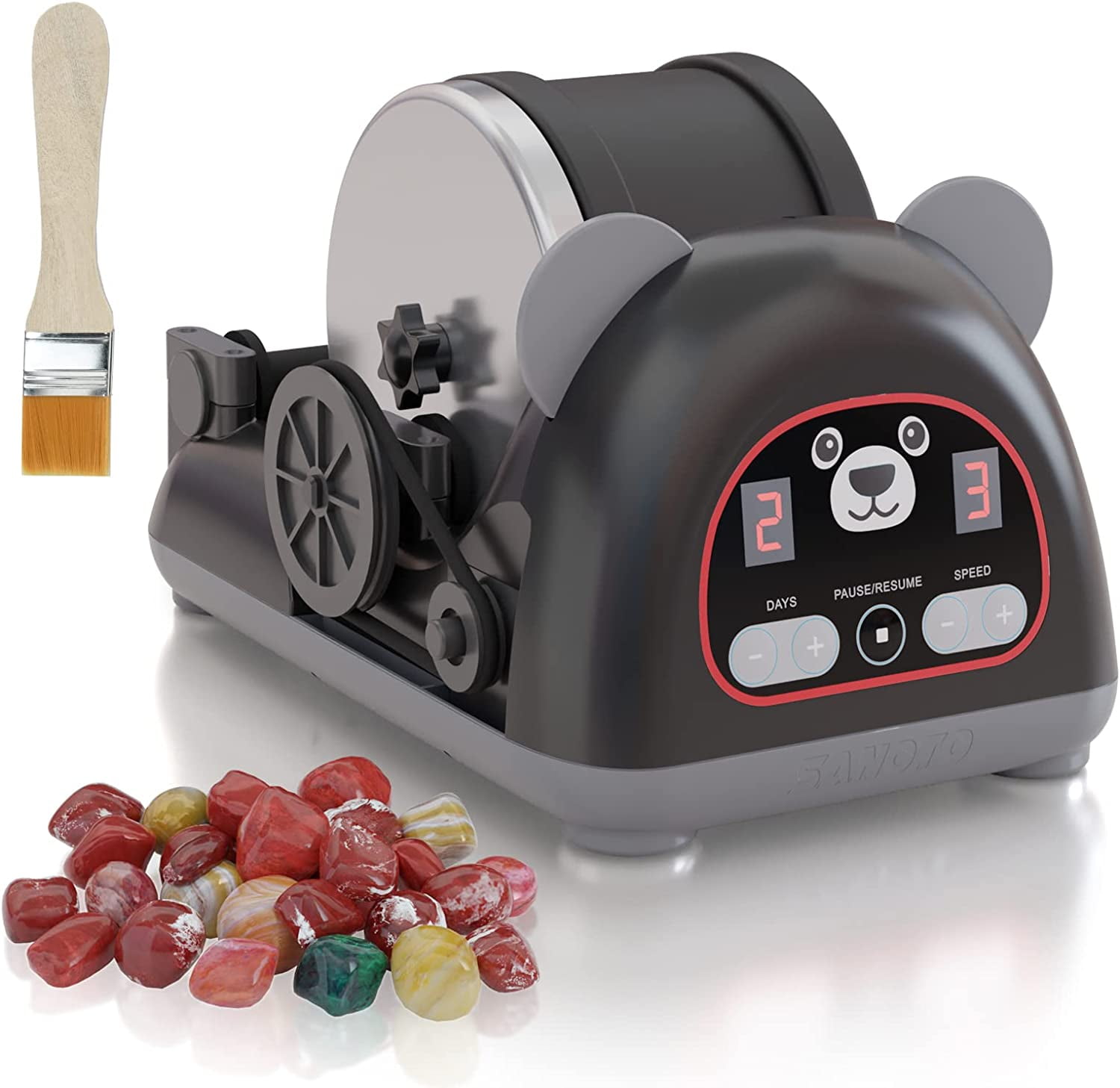 Ansten Rock Tumbler Professional Rock Tumbler kit for Kids Adults, 9