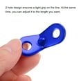 thumbnail image 4 of Uxcell 7mm Dia. 2 Hole Tent Cord Adjuster Aluminum Rope Tensioner Blue 12 Pack, 4 of 5