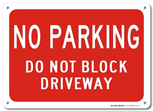 No Parking In Driveway Warning Business House Wall Sign Plastic A4 Waterproof 