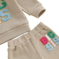thumbnail image 6 of Uccdo Big Sister Little Sister Matching Outfits Toddler Baby Girls Long Sleeve Sweatshirt Tops + Pants 2Pcs Clothes Set, 6 of 8