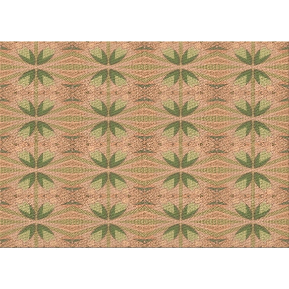 Ahgly Company Indoor Rectangle Patterned Brown Sand Brown Area Rugs, 2' x 3'