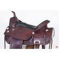 thumbnail image 5 of 17 In HILASON Western Horse Saddle American Leather Flex Tree Trail & Pleasure Mahogany, 5 of 8