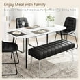 thumbnail image 7 of Dycanpo 44.5”Bedroom Bench, Faux Leather Modern Ottoman Bench with Metal Legs, Black, 7 of 7