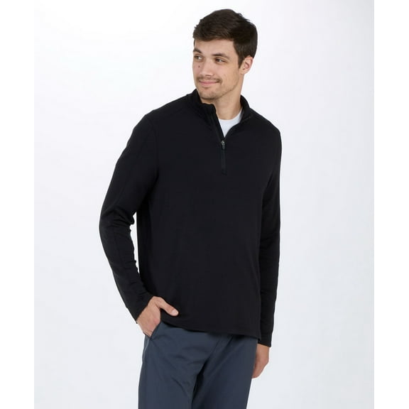 Boxercraft BM5203 Men's Flex Quarter-Zip Pullover-Black-XXS