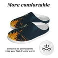 thumbnail image 6 of Daiia Moonlit Skeleton Campfire Print Women’s Fuzzy Slippers Memory Foam Lightweight House Shoes Cozy Loafer Flannel House Shoes-40/41, 6 of 7