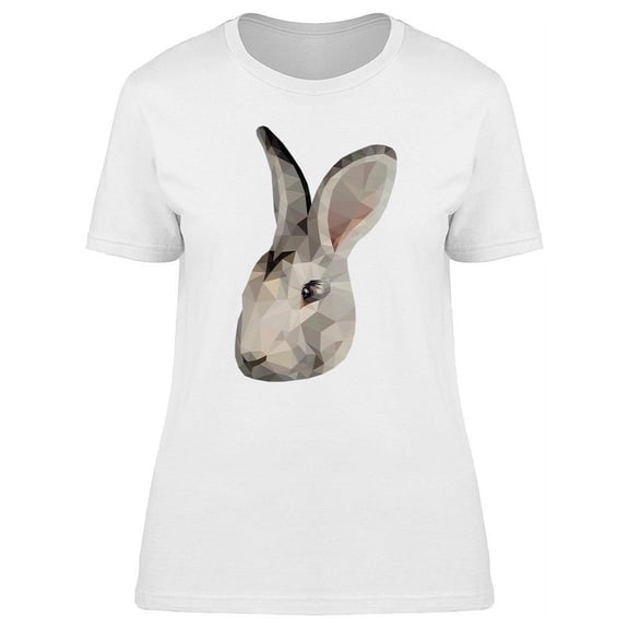 Low Poly Bunny Face T-Shirt Women -Image by Shutterstock, Female Small