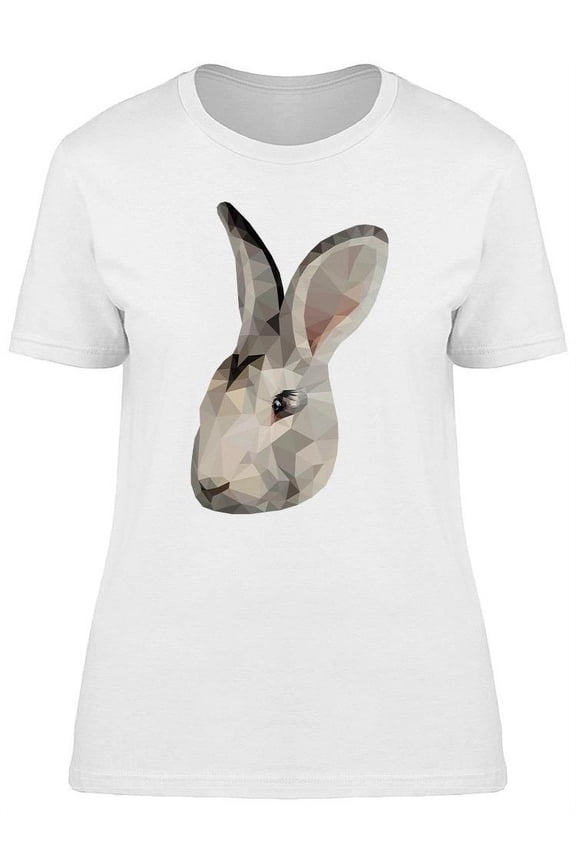 Low Poly Bunny Face T-Shirt Women -Image by Shutterstock, Female Large