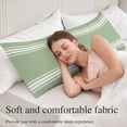 thumbnail image 5 of Sage Green Body Pillow Covers 20"x60", Farmhouse Sage Green White Striped Soft Brushed Microfiber Breathable Throw Pillow Covers, Decorative Pillowcase with Zipper for Couch Sofa Bedroom Living Room, 5 of 9