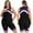 Purple, variant on Doomiva Womens Boyshort One Piece Zipper Swimsuit Plus Size Contrast Color Bathing Suit Athletic Bodysuit Navy Blue XXL