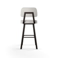 thumbnail image 4 of Amisco Clarkson Tabouret de Comptoir Pivotant de 26 Po - Polyester Gris Pâle Beige / Métal Brun Foncé, 4 of 9