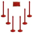 thumbnail image 1 of Red Stanchion Kit 2 1/2 IN Dia Pole 6 Pk, 1 of 2