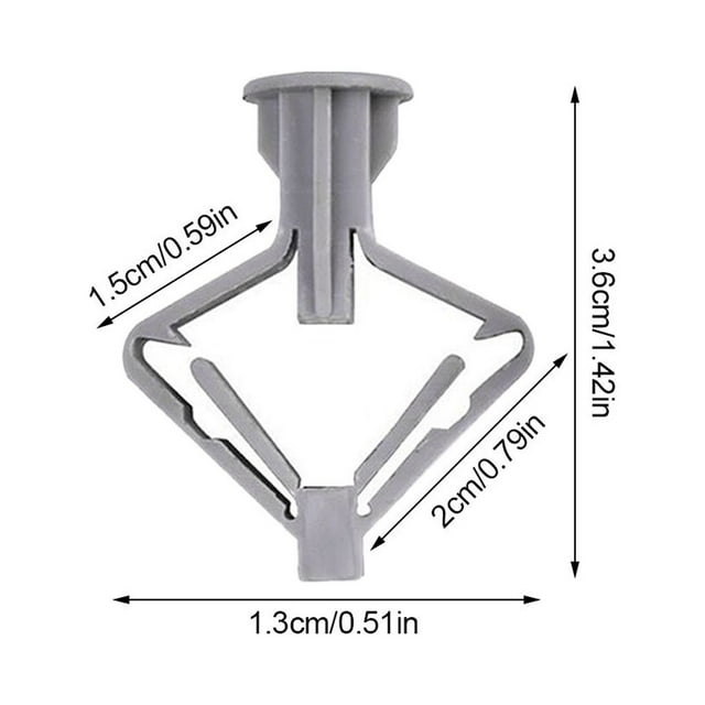 Ancres d'Expansion Tubes d'Expansion en Plastique pour Perçage Vis et Boulons de Cloison Sèche de Perçage Tuyaux, Type 2, 100 Pcs