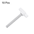 thumbnail image 3 of Uxcell 10 Packs M6 x 50mm Male Thread T/Z Wing Knobs Thumb Screw Clamping Knobs Grip White, 3 of 5