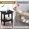 thumbnail image 3 of Y&M Shower Benches for Inside Shower to Sit On, HDPE Indoor Shower Seat for Adults Waterproof Outdoor Shower Chair Bathroom Rest Foot Stool with Storage Shelf, Black, 3 of 6