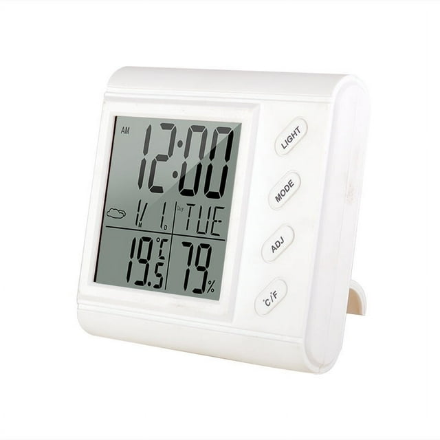 Termómetro digital Medidor de temperatura digital Medidor de humedad digital Medidor de temperatura y humedad Higrómetro blanco
