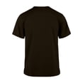 thumbnail image 4 of Domuza Scrub Tops for Men - Classic V-Neck Short Sleeve Top with Multiple Pockets, Side Slits Brown 2XL, 4 of 5