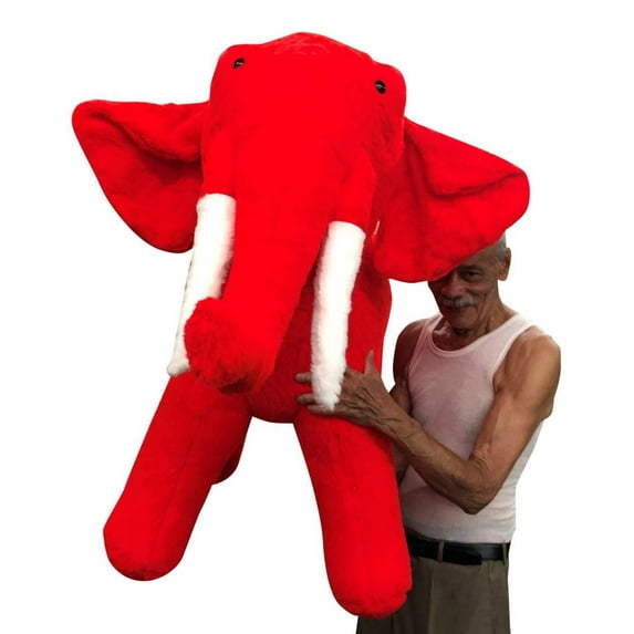 Big Plush® American Made Giant Stuffed Red Elephant 48 Inch Huge Stuffed Animal