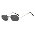 thumbnail image 1 of Youkk 1/2/3/5 Punk Style Rectangle With Ray Prevention And Nose Rest Is Comfortable To Wear Is Gold  grayblack 1 Pc, 1 of 6