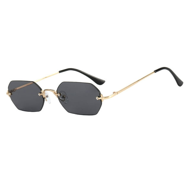 Youkk 1/2/3/5 Punk Style Rectangle With Ray Prevention And Nose Rest Is Comfortable To Wear Is Gold grayblack 1 Pc