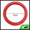 thumbnail image 1 of Unique Bargains Housse de Volant de Voiture en Caoutchouc Antidérapante Confortable 32cm Dia Extérieur Rouge, 1 of 2