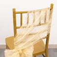 thumbnail image 5 of BalsaCircle 5 Champagne Crinkled Sheer Organza Chair Sashes Wedding Party Events Reception Home Decorations Supplies, 5 of 8
