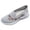 Gray, variant on Loafers for Women Floral Embroidery Knit Msh Flat Walking Shoes Lightweight Casual Orthopedic Nursing Shoes Black Size 8.5