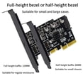 thumbnail image 5 of 2X USB PCIE Card Type C PCI-Express 4X to USB 3.2 Gen 2X2 (20Gbps) ASM3242 Chipset for 8/10/Linux,2 x Expansion Card 2 x low profile holder,black, 5 of 7