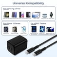 thumbnail image 7 of USB C Wall Charger, Hootek 40W Type C Charger Block with 6FT Charging Cable, Dual Port USB C to C Cable Cord Charger Adapter USB C Brick Type C Fast Charging Block, Black, 7 of 7