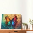 thumbnail image 4 of Daiia Vibrant Rainbow Butterfly A Print Canvas Decorative Picture – 30x40in Artistic Wall Art, Ready-to-Hang Canvas Print for Living Room（Horizontal）, 4 of 6