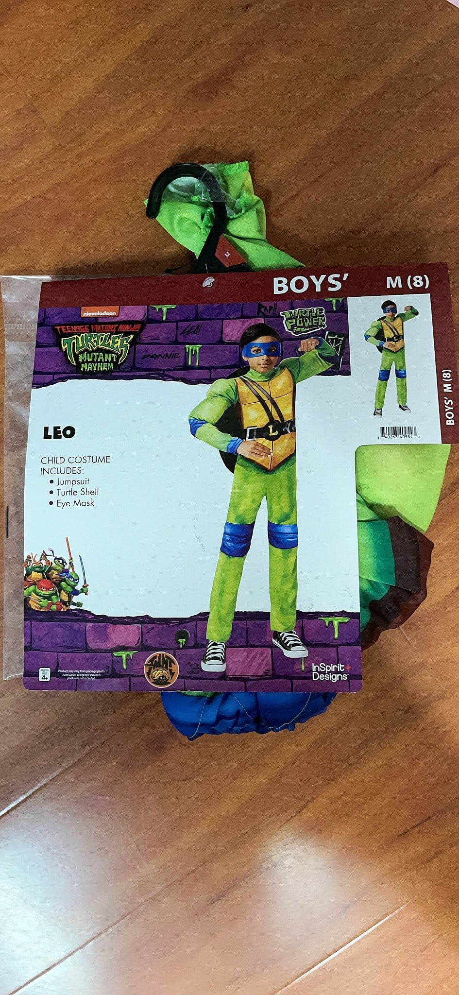 InSpirit Designs Teenage Mutant Ninja Turtles Leonardo Halloween Costume Male, Child 4-10, Green