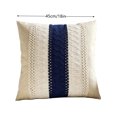 thumbnail image 3 of 2PC Throw Pillow Covers, Soft Farmhouse Decorative Couch Pillow Cases, Cushion Covers for Sofa Bed Living Room Home Decor, Polyester and Burlap for Living Room,18x18 Inch, 3 of 4