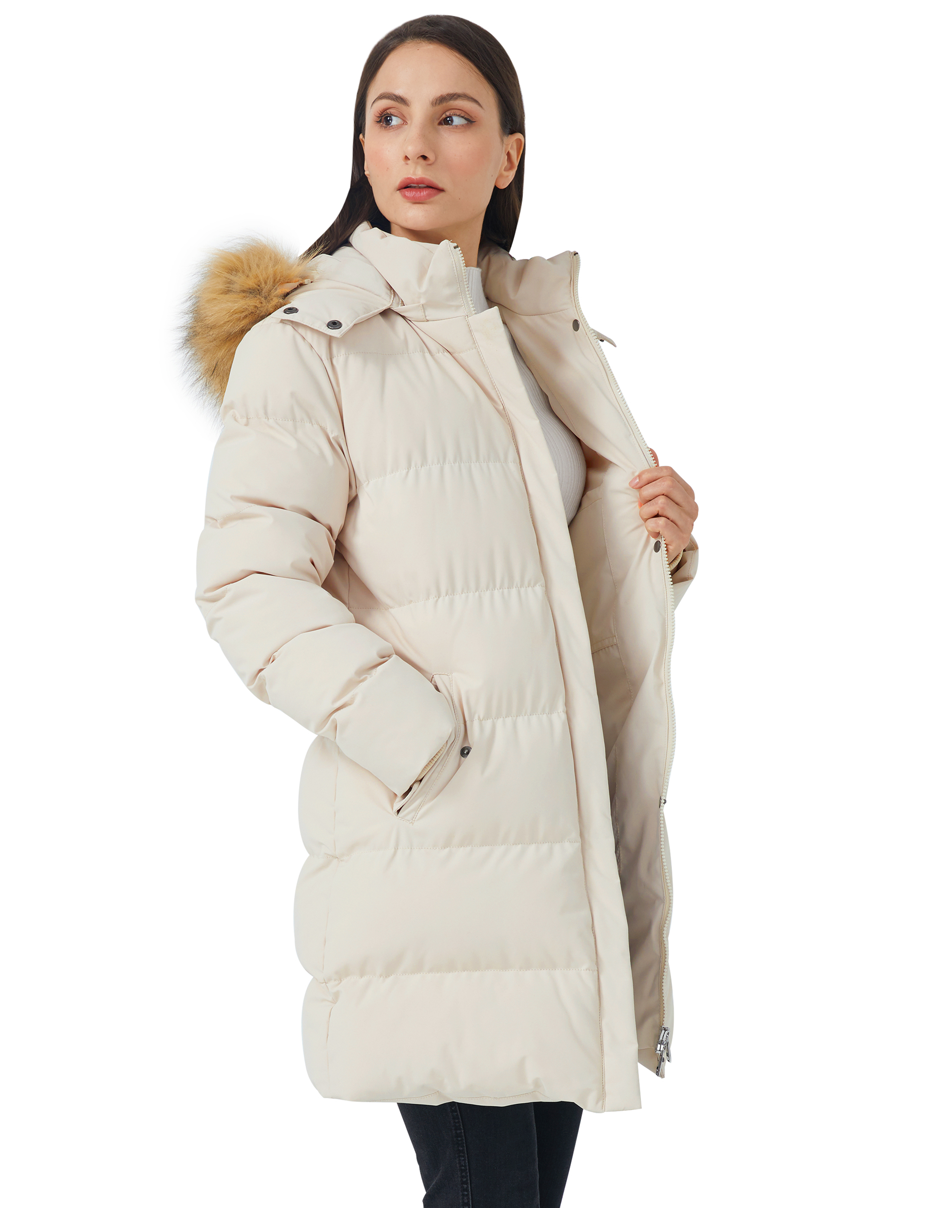 WenVen Women's Waterproof Puffer Jacket Hooded photo 3