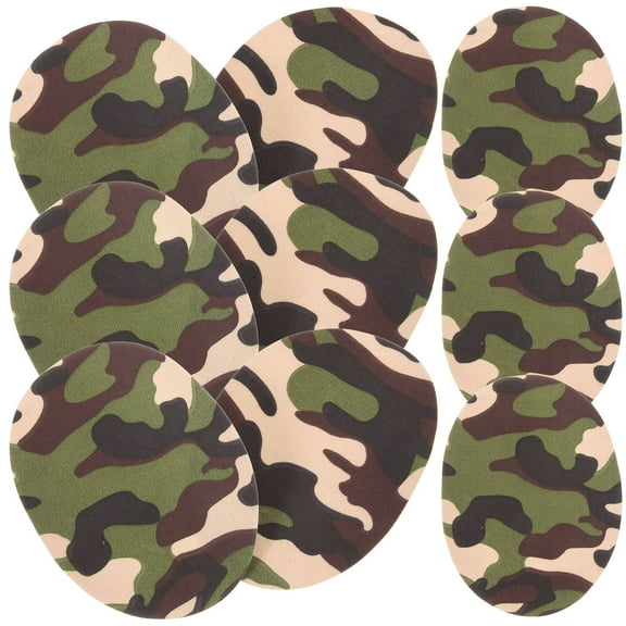 Supvox Camouflage Iron On Patches for DIY Clothes Repair and Decoration Polyester Material 10 Pieces