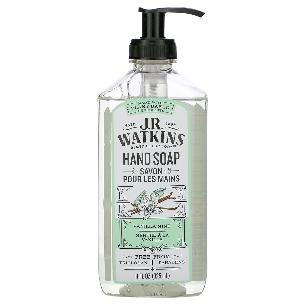 J R Watkins Hand Soap, Vanilla Mint, 11 fl oz (325 ml)