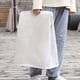 thumbnail image 4 of Cesta de lavandería plegable impermeable de color blanco con asa de madera, perfecta para el baño y el hogar, 4 of 8