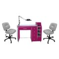 thumbnail image 2 of Mesa para manicure Contemporary Fucsia 3 piezas Quickliss Quickliss Elegant, 2 of 2