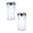 White 2PCS, variant on 2 Pack Sugar Shaker Dispenser Airtight, Retro Thick Glass Sugar Pourer Container with Pour Lid, Powdered Creamer Dispenser for Coffee Bar, Pepper