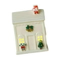 thumbnail image 5 of House Figurine Desktop Xmas Ornament Decorative Miniature with a Glazed Ceramic Finish for Winter Home Decoration, 5 of 9