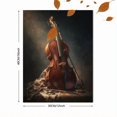 thumbnail image 3 of Vintage Cello Still Life Oil Canvas Art, Perfect for Living Room, Study, Music Room, Office, Hallway Decor, 3 of 8