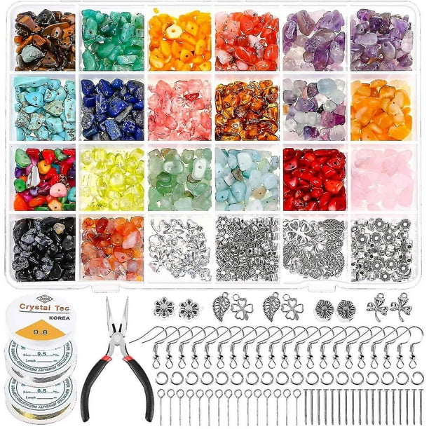 1584pcs Crystal Jewelry Making Kit, Ring Making Kit With Crystal Gemstone  Beads,jewellery Making Kits Adults Jewelry Wire And Earring Hooks For Ring,  