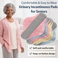 thumbnail image 3 of 5 Pcs Reusable Graphene Incontinence Pads, Waterproof Resuable Menstrual Pad for Elderly Women & Mobility Support, Feel Secure, Dry, Odour-Free and Comfortable, 3 of 8