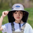 thumbnail image 2 of Xfvqtps Kids Sun Hat with Neck Flap Cooling Fan Hat Solar Power USB Charging Adjustable Strap Large Brim Beach Hats with Fans Summer Hat, 2 of 5