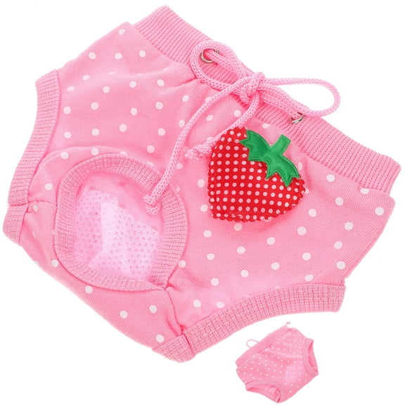 PBPBOX Pink Cotton Dog Diapers Comfortable Washable Physiological Pants for Estrus Protection