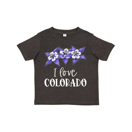 

Inktastic I Love Colorado Columbine Flowers Gift Toddler Boy or Toddler Girl T-Shirt