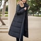 thumbnail image 3 of Gibobby Chamarra larga para mujer, Chamarra con capucha, talla grande(Negro,M), 3 of 4