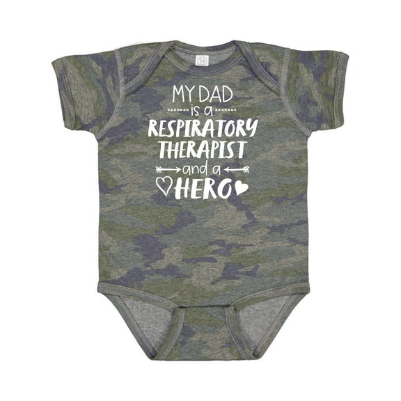 Inktastic My Dad is a Respiratory Therapist and a Hero Boys or Girls Baby Bodysuit