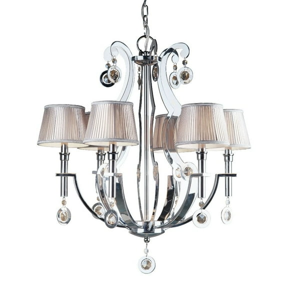 2579-06-05-Forte Lighting-Rea - 6 Light Chandelier-29.5 Inches Tall and 28 Inches Wide     -Traditional Installation