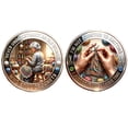 thumbnail image 4 of Ke1Clo Commemorative Coin, Exquisite Metal Relief Ornament for Protection Blessing, 4cm Collectible Gift with Polished Finish for Birthday Baptism Holiday, 4 of 7
